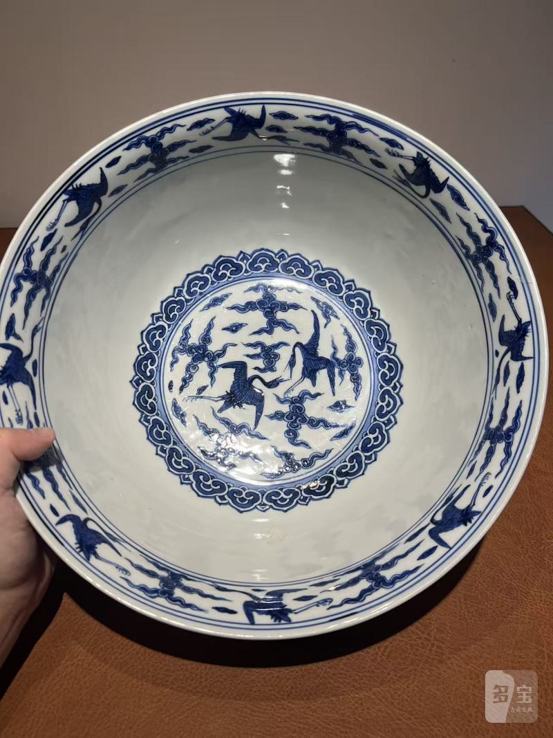 明万历 青花鱼藻纹大碗 - 图10